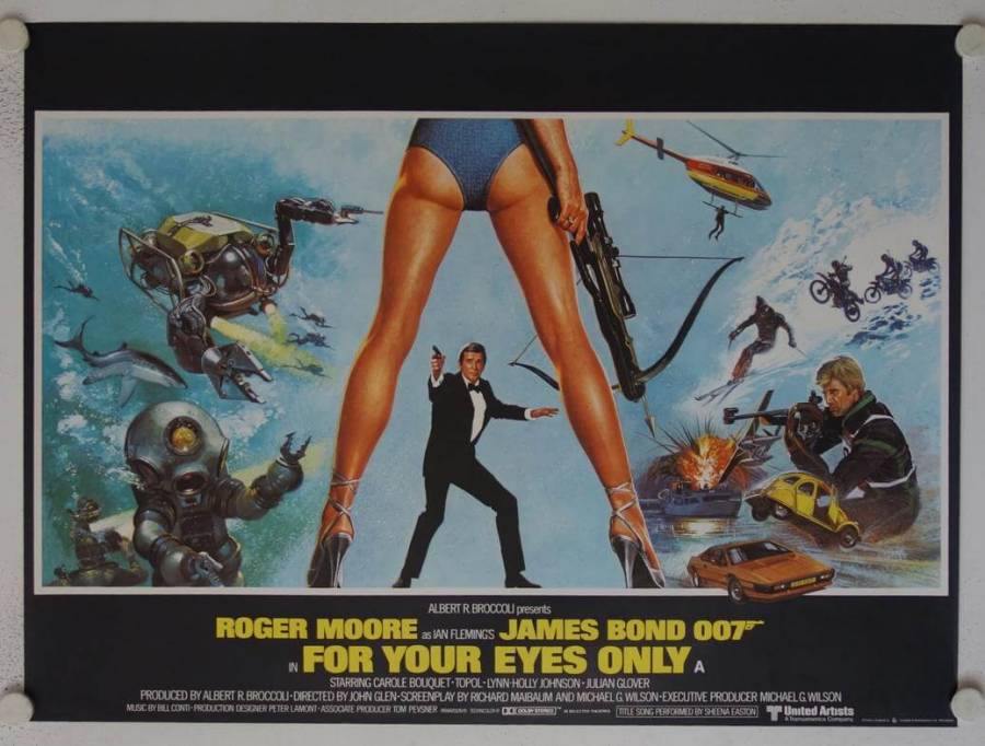 For your Eyes only original release British Quad movie poster